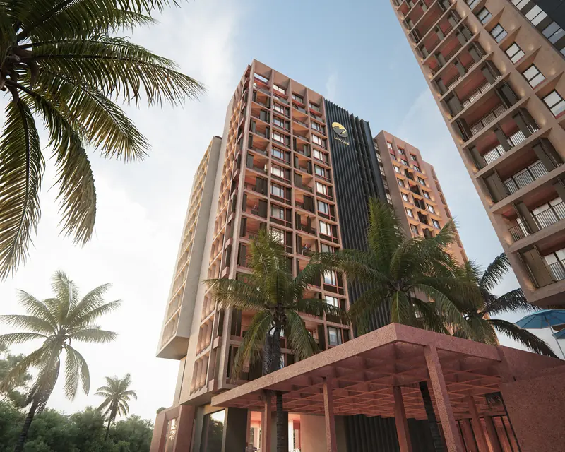 The towers from below at Grand Mirage (artist’s impression)