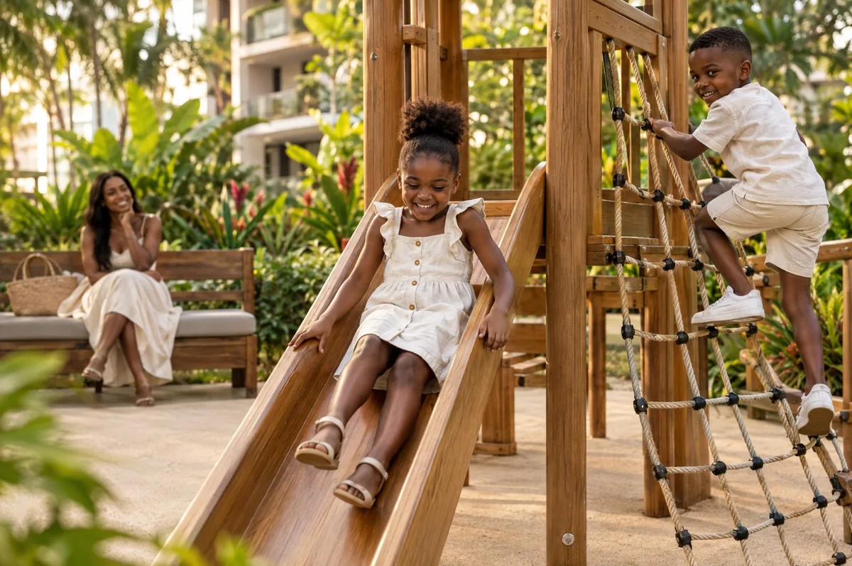 Children playing in the residents’ playground (representative image)