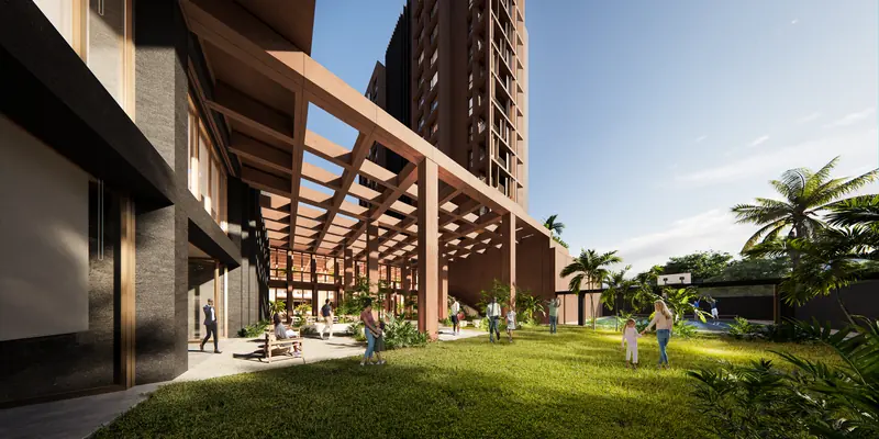 Pool garden at Grand Mirage (artist’s impression)