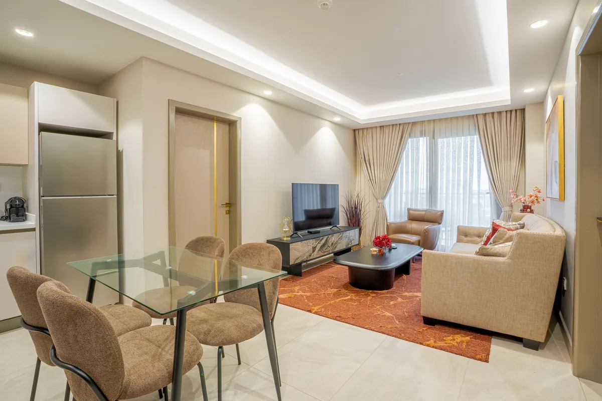 Two-bedroom apartment living room