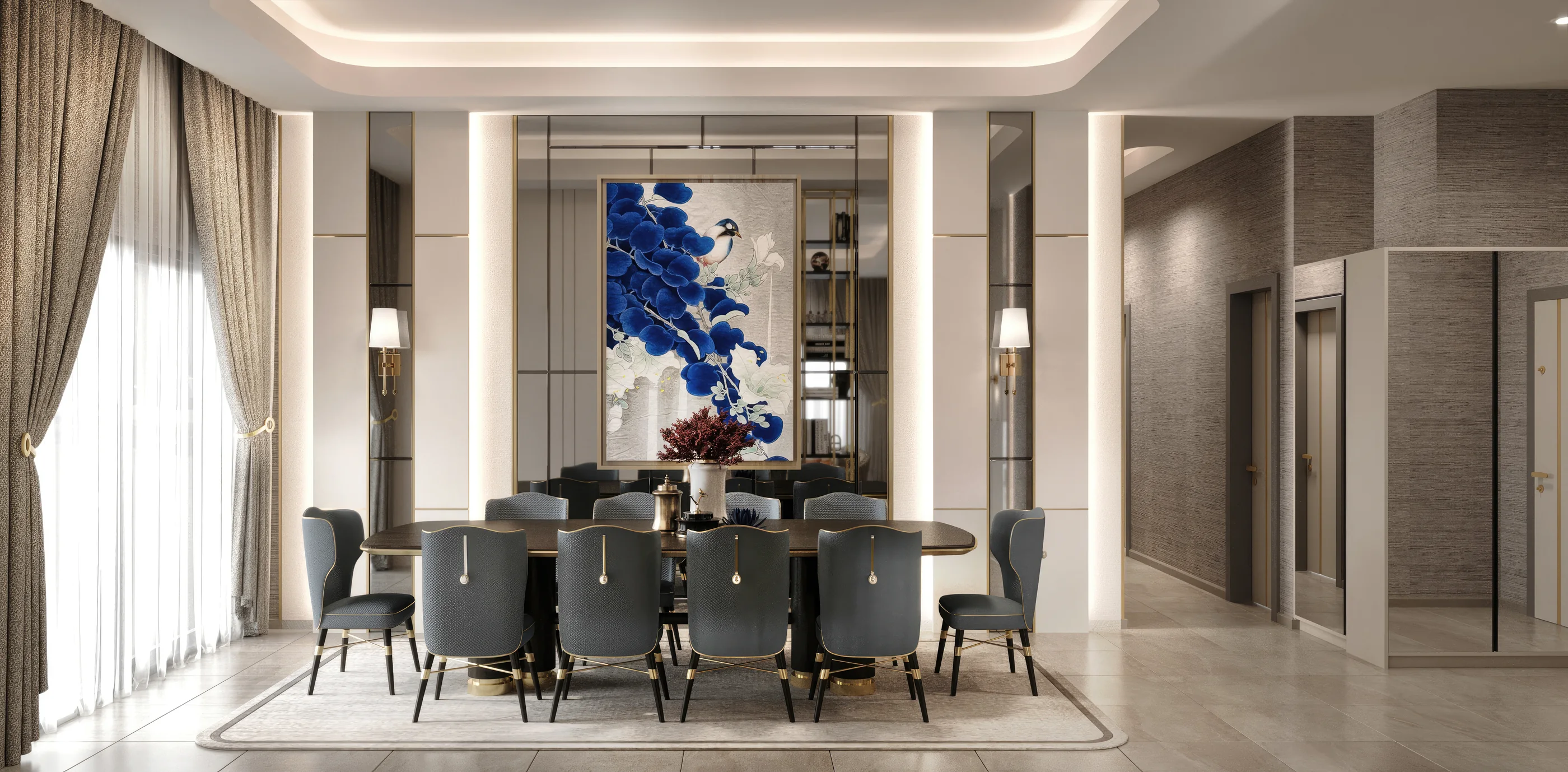 Dining and living of a VIP penthouse at Grand Mirage (artist’s impression)