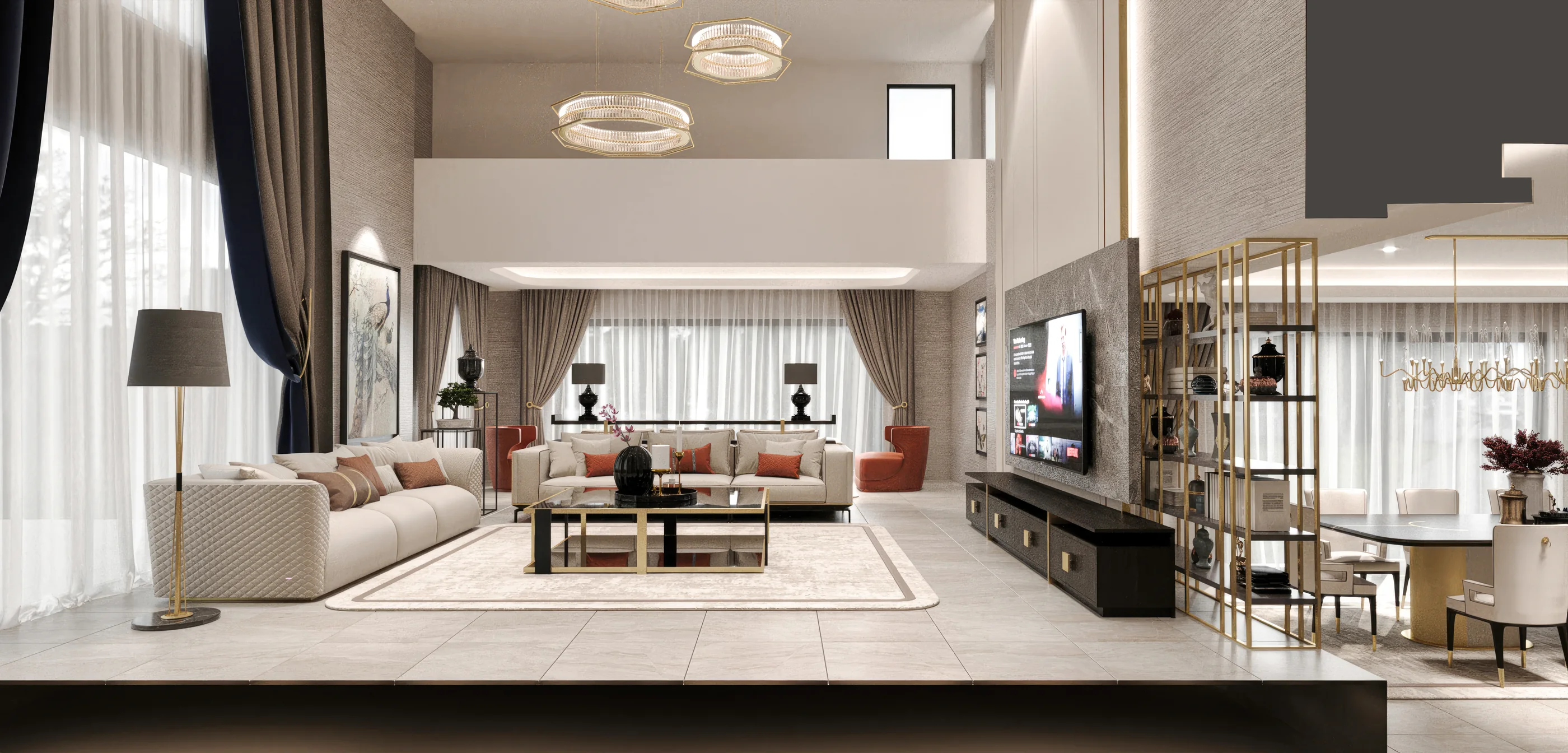 Lounge of a VIP penthouse at Grand Mirage (artist’s impression)